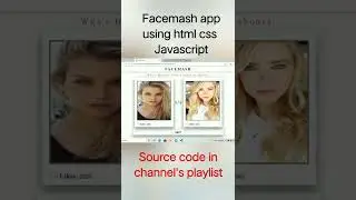 facemash app using html css and vanila javascript for beginners source code in channel's playlist