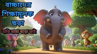 হাতি মামা বড়ো ভাই elephant mama elder brother#video #cartoon #baby #babytoons #song #school 