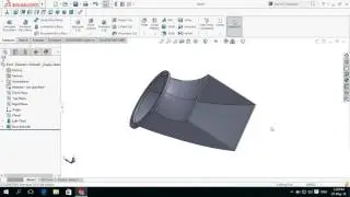How to Make/ Create Pipe L Bow with Round and Rectangular Flanges in SolidWorks