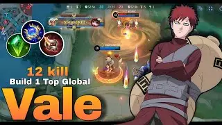 Vale Top Global Build 🔥 | 12 Kills Savage Gameplay | #mobilelegends #mobalegends #mlbbindia 