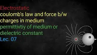 Force between two point charges in medium and permittivity of medium and dielectric constant