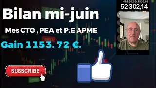 BILAN MI JUIN SUR MES COMPTES D'investissements
