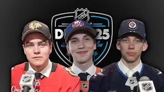 Triss i svenskar under första draftdagen 🇸🇪 Frondell, Eklund and Boumedienne interviewed at Draft
