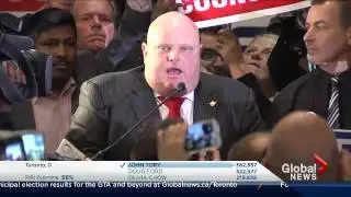 Toronto Election: Rob Ford steals spotlight vowing comeback