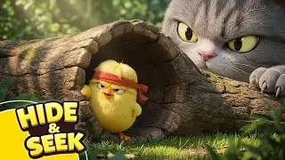 Brave Little Chicky Saves Himself from a Hungry Cat! 🐥🔥| Hide & Seek