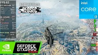 Battlefield 6 REDSEC - GTX 1660 Super Benchmark - Low to Ultra Test Battle Royale