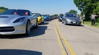 Unique Corvette Club lining up for Juneteenth parade.