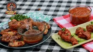 Chicken Wings in Big Easy Oil-Less Fryer | Caribbean Gold and Jalapeno Parmesan