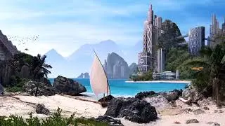 Paradise Bay - Making of 2016 Desktopography artwork