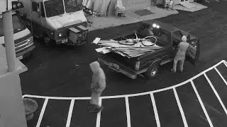 Surveillance footage of Eleos Coffee generator theft
