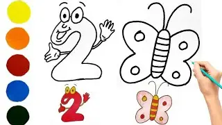 Cute Drawing colouring video and filling tha drawing colour 🎨 Easy and simple drawing  How to draw