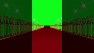 Red carpet event walking animation tunnel green screen no copyright video