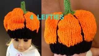 Watch How To Knit Pumpkin Hat - AGD/Newborn (4 LEFTIES)