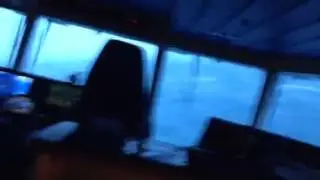 Supply Boat in North Sea Storm 21.01.14