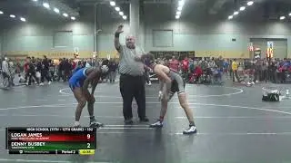 High School (11th - 12th Grade) 132 Denny Busbey Takedown Gym Vs Logan James MWC Wrestling Academy