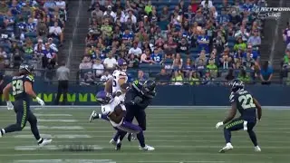 Coby Bryant Delivers A Bulldozer Hit - 2023 VIKINGS VS SEAHAWKS (PRESEASON WEEK 1)