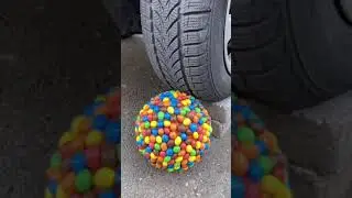 crushing soft and crunchy things by car experiment #mostsatisfyingvideo #crushingthingswithcar