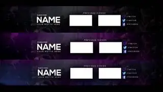 Free '3 in 1' YouTube Gaming Banner Template *CUSTOMIZABLE TO YOUR PREFERENCE!!*
