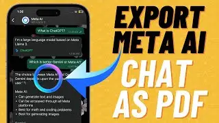 How to Export Meta AI Chat As PDF on iPhone & Android