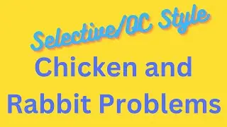 SELECTIVE/OC TEST - Solving Chicken and Rabbit math questions #maths #exam