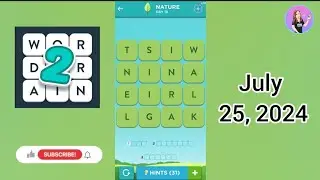WordBrain 2 Nature Event Day 18 July 25, 2024 Solution