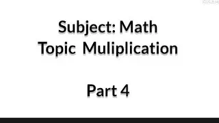 Basic Multiply Question | Multiplication Question | Basic Math