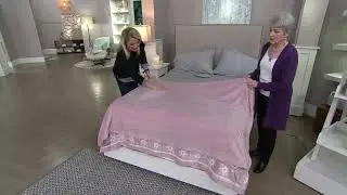 Berkshire Blanket Snowflake Reverse to Solid Blanket on QVC