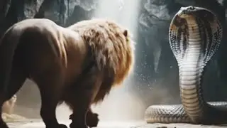 Lion vs Python in the Forest, Forest wall say war