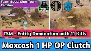 PMPL 2020 Scrims - Maxkash 1 hp OP Clutch / Team Soul wipe Team Tamilas / TSM Entity Chicken Dinner