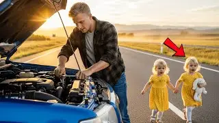 Alleinerziehender Vater Reparierte Pickup — Zwei Zwillinge Liefen Zu Ihm: „Mama Wacht Nicht Auf!“