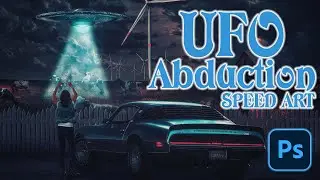 UFO Abduction! | Speed Art (Photoshop)