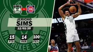 JERICHO SIMS IS THE NEW BUCKS HERO - Career Game vs Pistons
