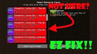 Minecraft Texture Pack Not Showing Up In-Game FIX &brvbar; Can't See Pack Inside Minecraft Java (Tutorial)
