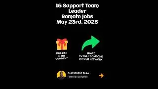 16 Support Team Leader - Remote Jobs