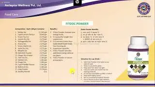AWPL || Fitdoc Powder || Training By Ms Priya