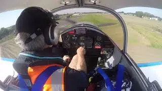 Landing at Breighton on runway 28 090923