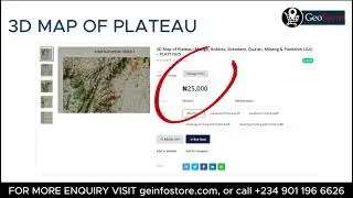 3D Topographic Map of Plateau State (Mangu, Bokkos, Shendam) | GeoStore Nigeria