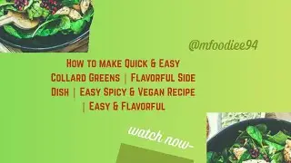 How to make Quick & Easy Collard Greens | Easy Spicy & Vegan Recipe| Flavorful by Moonlight Foodiee