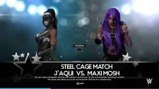 WWE2K25 Custom Universe: Enter The M.A.W. S1E13 The Grove Match 5: J'aqui Vs Maxi Mosh Steel Cage