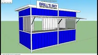 Design Container Custom atau Booth Kontainer. Ukuran 4x2 meter, Tinggi 2,5 meter