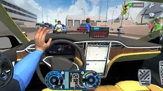 New Taxi Driver 3D -Tesla Model X Car City Driving Games! Taxi Simulator 2026 -Car Game Android Game