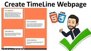 Create Timeline Webpage using HTML and CSS | Vertical Responsive timeline using HTML and CSS