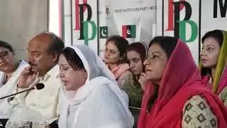 President PPP Women Wing Pak, PPP MNA Adi Faryal Talpur Addressing Press Conference in Bilawal house