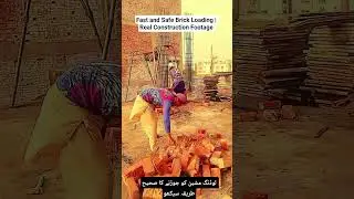 Fast and Safe Brick Loading | Real Construction Footage#construction #ytshorts #trendingshorts #yt