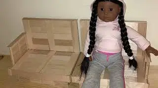 Inexpensive Couch DIY for American Girl dolls out of craft sticks