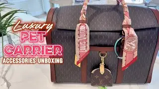 Styling My YSL Pet Carrier with Louis Vuitton Bandeau + Dog Waste Bag Holder