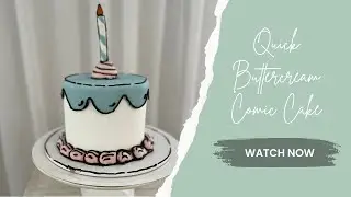 Quick Comic Cartoon Cake with Candle