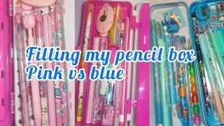 Filling my pencil box💕with asthetic pinkstationery#asmr​#ytshorts​#pinkstationery​#backtoschool​#art