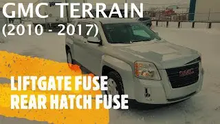 GMC Terrain &mdash; расположение предохранителей на подъемной двери с электроприводом / задней двери (2...
