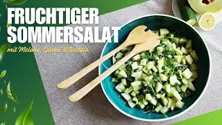 Sommersalat mit Melone, Gurke und Rucola